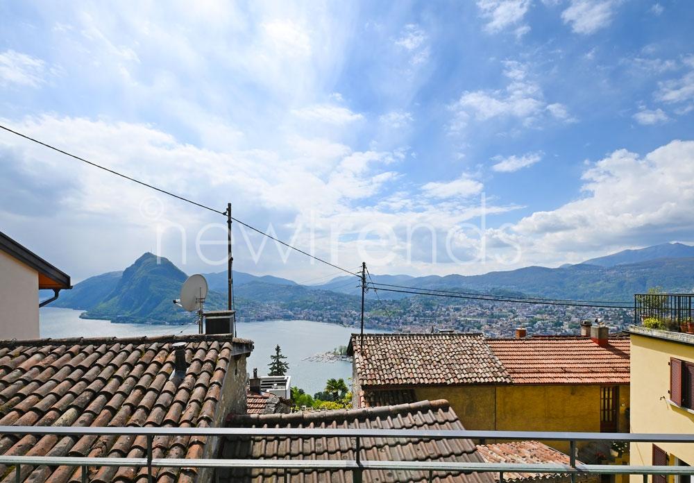 affittasi strepitosa casa di nucleo ammobiliata vista lago  a aldesago: foto vista